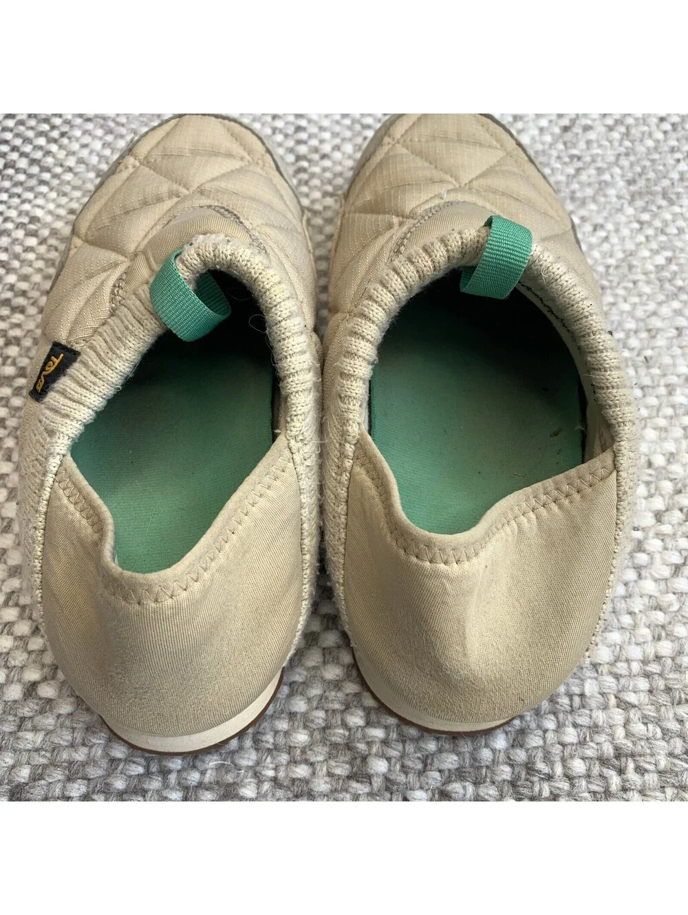Teva ReEmber Quilted Slip-On Loafers Size 8 Beige